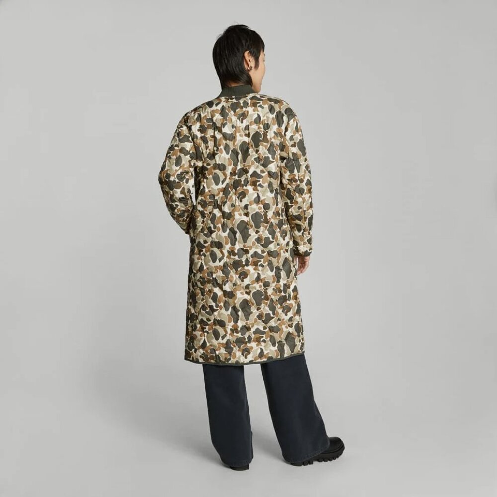 NWT Everlane ReNew Long Quilted Camo Puffer Coat S - Picture 12 of 15